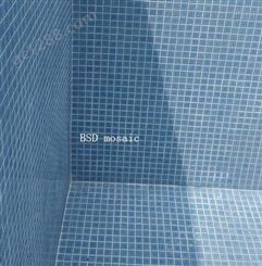 浅蓝色陶瓷马赛克防滑瓷砖游泳池池底阳台地面马赛克装修