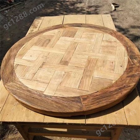 中式老榆木拼装桌面 实木简约拼花桌面 美观不易变形