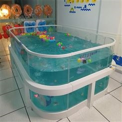 婴儿游泳馆设备全套 全透明钢化玻璃池 商用亚克力婴儿游泳池