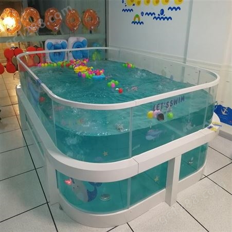 婴儿游泳馆设备全套 全透明钢化玻璃池 商用亚克力婴儿游泳池
