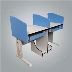 正鹏 学校机房双人电脑桌 节能环保 钢制学生语音桌