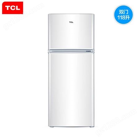 适用TCL 118升小型便捷双门电冰箱 芭蕾白 闪白银118KA9