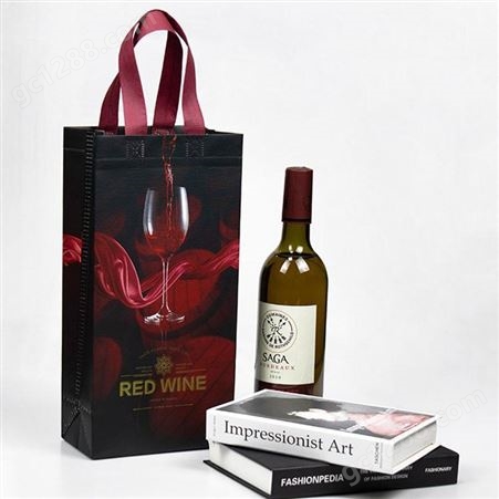 杭州无纺布袋厂 批发无纺布红酒袋印logo 定做单支双支葡萄酒包装手提袋