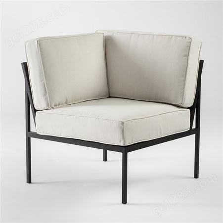 定制户外金属烤漆商业家具沙发椅 单双人不锈钢休闲沙发茶几组合