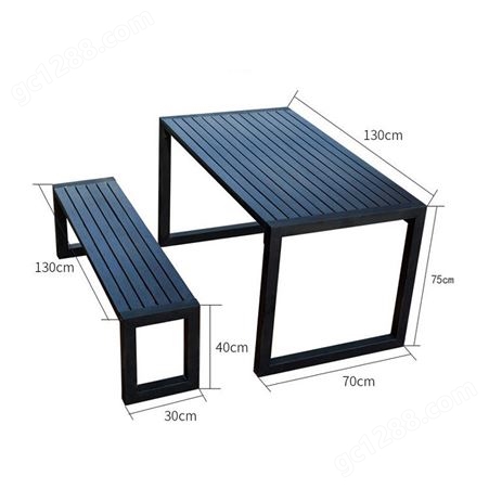户外桌椅 防腐木休闲座椅组合 庭院阳台桌子 金属椅子定做生产