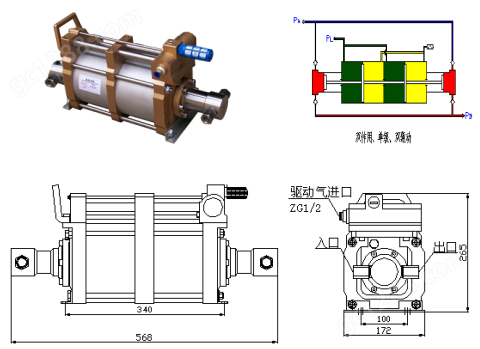 气动液体增压泵DKF-D系列