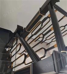 实木楼梯，钢木铁艺别墅公寓复式楼，玻璃护栏定制