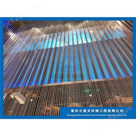 售楼部展示区钢丝水帘 故障率低 光影和环境的有效结合