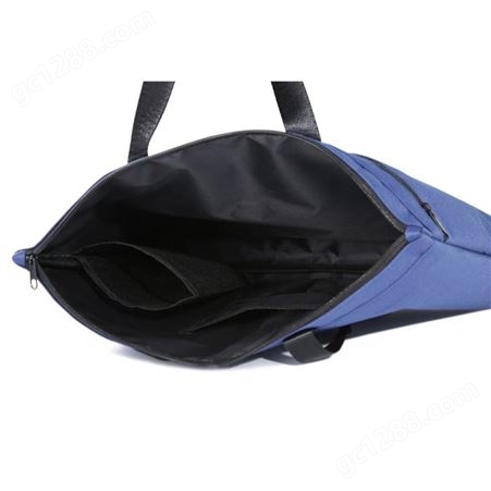 齐心A8160手提资料袋 文件袋公文包商务办公会议用包 （蓝/黑）