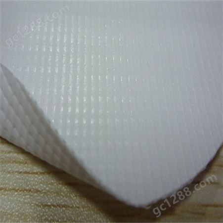 PVC夹网布 KBD-A-018 白色0.56mm遮阳伞面料 箱包材料