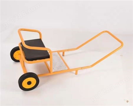 幼儿园多功能儿童三轮车橙黄色可载人运货趣味教玩具