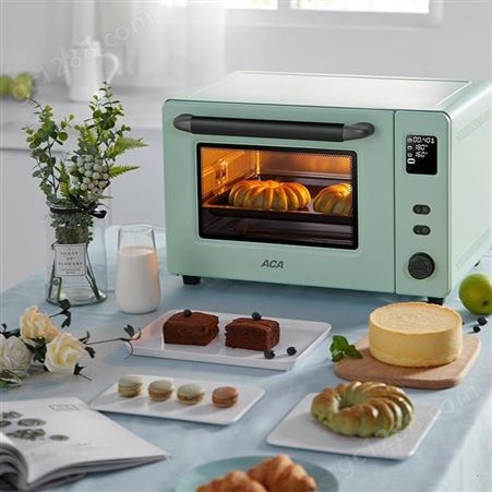 北美电器ACA电烤箱家用多功能烘焙电子式独立控温大容量低温发酵