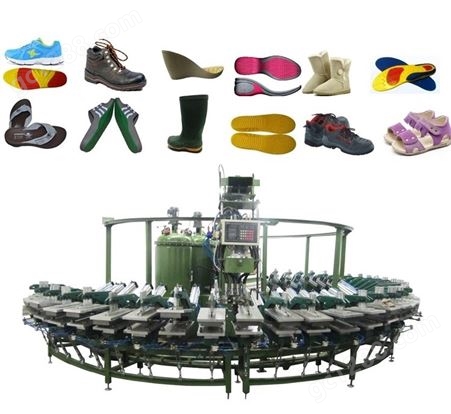Pu发泡机器设备 鞋垫浇注机 绿州