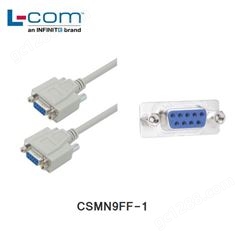 L-COM CSMN9FF-1 优良型D-Sub模制线缆 DB9母头