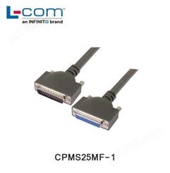 L-COM CPMS25MF-1 大功率D-sub线缆 DB25公头/母头 1.0ft/0.3m