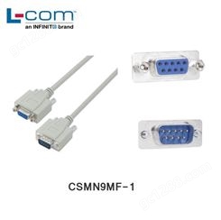 L-COM CSMN9MF-1 优良型模制D-Sub 线缆 DB9 公头 / 母头