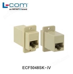 L-COM ECF5048SK-IV 水晶头母座适配器 RJ45（8×8K） 3类 乳白