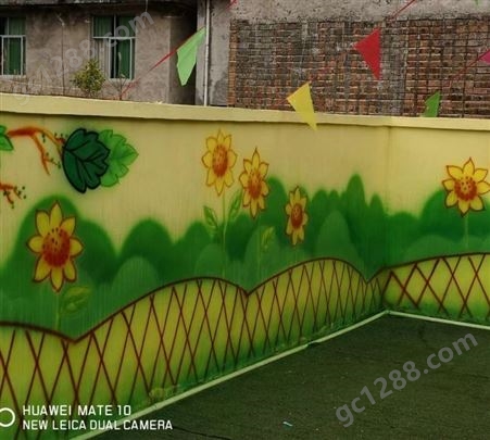 学校外墙壁画制作 手工绘画墙体彩绘免费设计施工